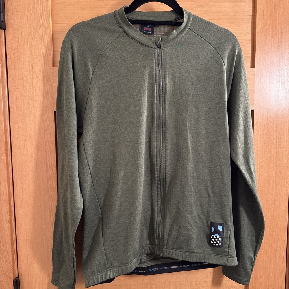 ORNOT Women's XL Olive Green Long Sleeve Full Zip Cycling Jersey